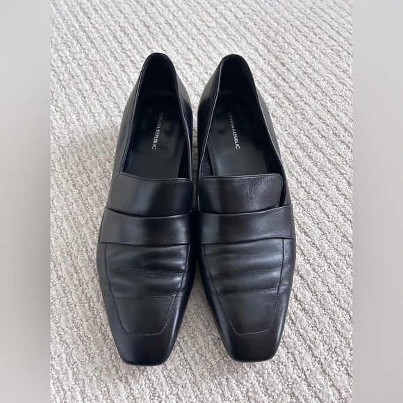 Banana Republic Black Italian Leather Everyday Loafer Women’s Size 7 - Picture 8 of 14